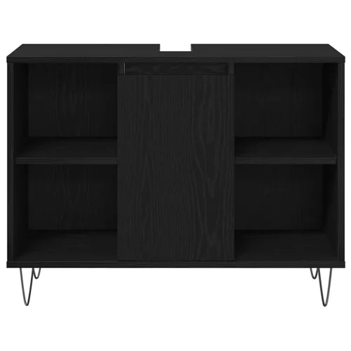 Fürdőszoba Bútor Szett 3 pcs Fekete tölgy 30 x 30 x 180 cm