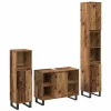 Fürdőszoba bútor szett 3 pcs Barna 30 x 30 x 180 cm Faanyag