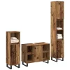 Fürdőszoba bútor szett 3 pcs Barna 30 x 30 x 180 cm Faanyag
