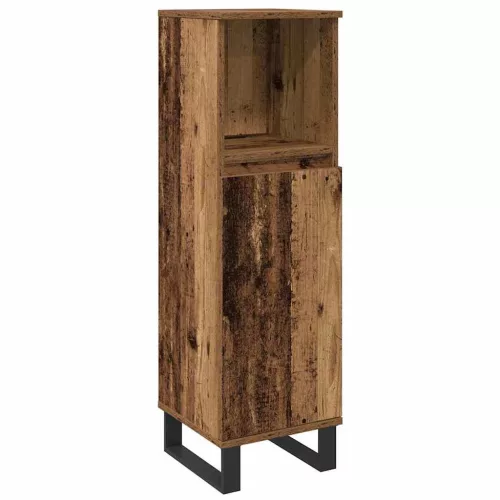 Fürdőszoba bútor szett 3 pcs Barna 30 x 30 x 180 cm Faanyag