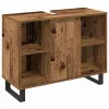 Fürdőszoba bútor szett 3 pcs Barna 30 x 30 x 180 cm Faanyag