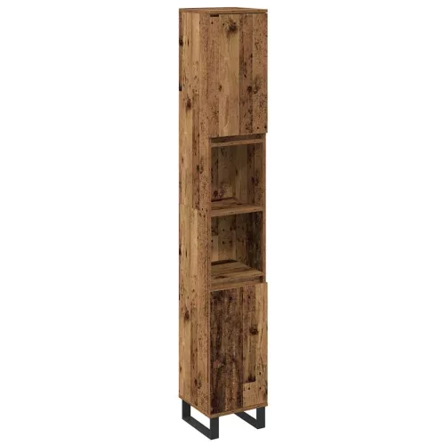 Fürdőszoba bútor szett 3 pcs Barna 30 x 30 x 180 cm Faanyag
