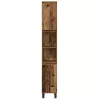 Fürdőszoba bútor szett 3 pcs Barna 30 x 30 x 180 cm Faanyag