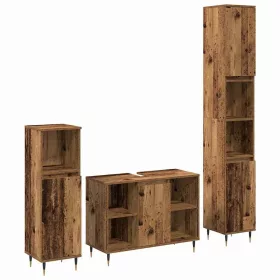   Fürdőszobai Bútor Készlet Egyéb 3 pcs Öreg fa 30 x 30 x 180 cm