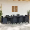 Kerti Asztal Antracit 250 x 100 x 73 cm polirattan
