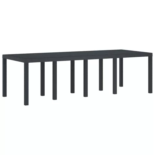 Kerti Asztal Antracit 250 x 100 x 73 cm polirattan