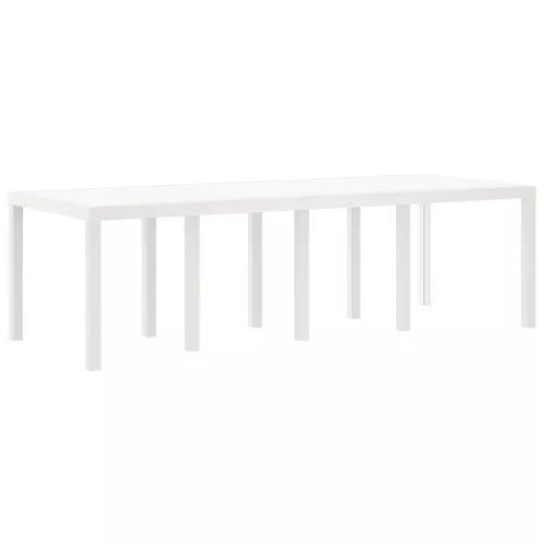 Kerti Asztal Fehér 250 x 100 x 73 cm polirattan