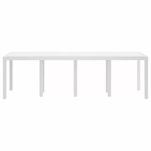 Kerti Asztal Fehér 250 x 100 x 73 cm polirattan