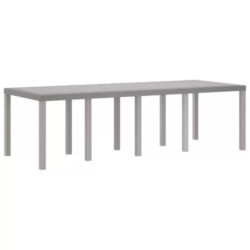 Kerti Asztal Világosszürke 250 x 100 x 73 cm polirattan