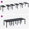 Kerti Asztal Antracit 300 x 100 x 73 cm polirattan