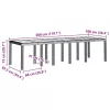 Kerti Asztal Antracit 300 x 100 x 73 cm polirattan