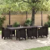 Kerti Asztal Barna 300 x 100 x 73 cm polirattan