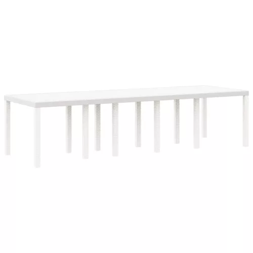 Kerti Asztal Fehér 300 x 100 x 73 cm polirattan