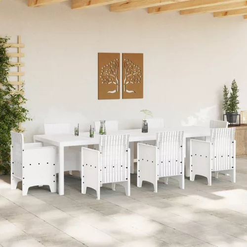 Kerti Asztal Fehér 300 x 100 x 73 cm polirattan