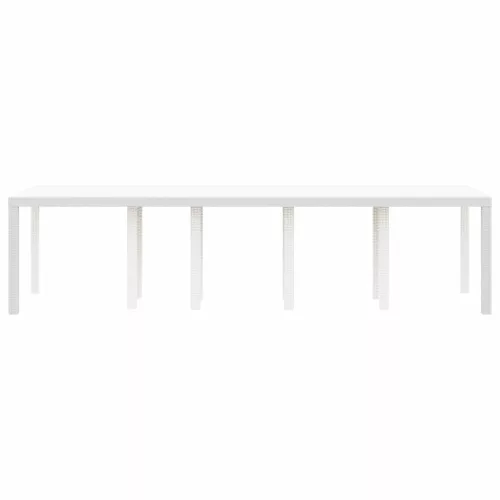 Kerti Asztal Fehér 300 x 100 x 73 cm polirattan
