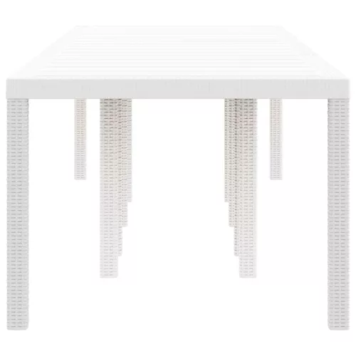 Kerti Asztal Fehér 300 x 100 x 73 cm polirattan