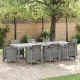Kerti Asztal Világosszürke 300 x 100 x 73 cm polirattan