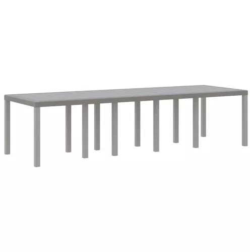 Kerti Asztal Világosszürke 300 x 100 x 73 cm polirattan