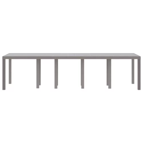 Kerti Asztal Világosszürke 300 x 100 x 73 cm polirattan