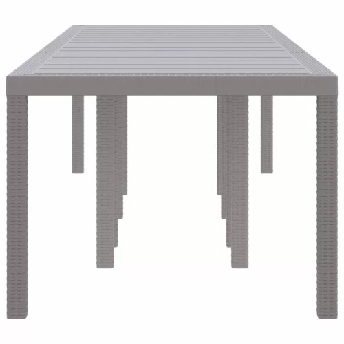 Kerti Asztal Világosszürke 300 x 100 x 73 cm polirattan