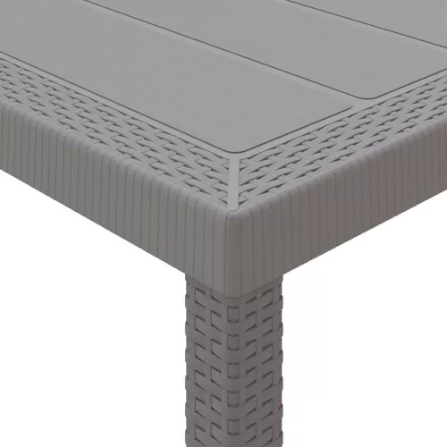 Kerti Asztal Világosszürke 300 x 100 x 73 cm polirattan
