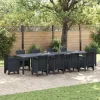 Kerti Asztal Antracit 350 x 100 x 73 cm polirattan
