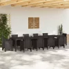 Kerti Asztal Barna 350 x 100 x 73 cm polirattan