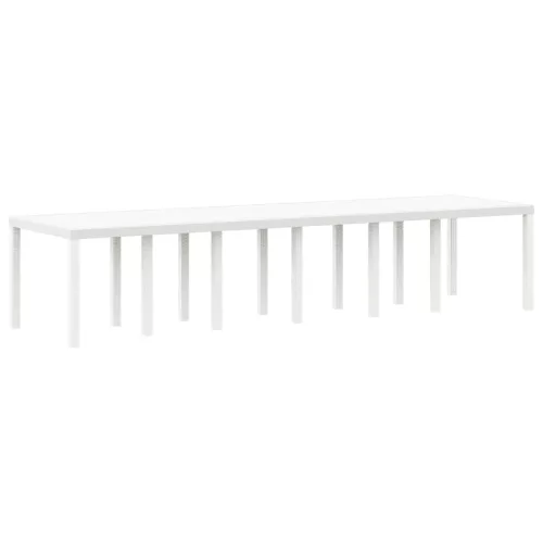 Kerti Asztal Fehér 350 x 100 x 73 cm polirattan