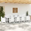 Kerti Asztal Fehér 350 x 100 x 73 cm polirattan