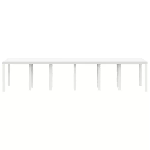 Kerti Asztal Fehér 350 x 100 x 73 cm polirattan