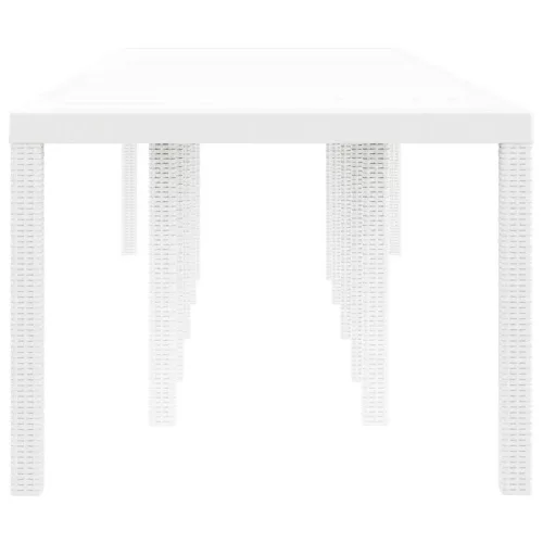 Kerti Asztal Fehér 350 x 100 x 73 cm polirattan