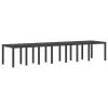 Kerti Asztal Antracit 400 x 100 x 73 cm polirattan