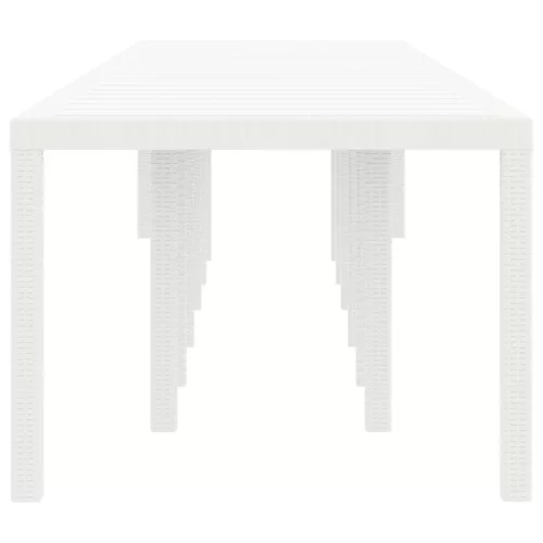 Kerti Asztal Fehér 400 x 100 x 73 cm polirattan