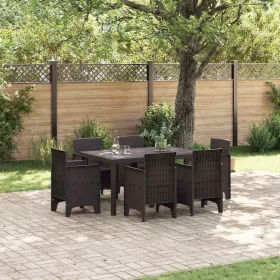 Kert étkező szett 7 pcs Barna Polt rattan
