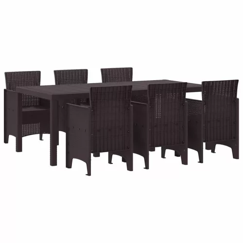 Kert étkező szett 7 pcs Barna Polt rattan
