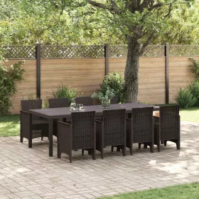 Kert étkező szett 9 pcs Barna Polt rattan