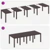 Kert étkező szett 9 pcs Barna Polt rattan