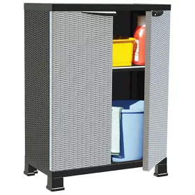 Rattanstílusú műanyag szekrény 68 x 39 x 92 cm