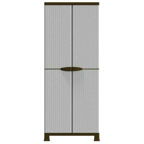 Rattanstílusú műanyag szekrény 68 x 39 x 171,5 cm