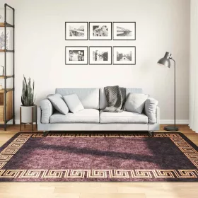   Fekete és arany csúszásmentes mosható szőnyeg 160 x 230 cm