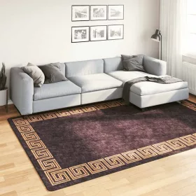   Fekete és arany csúszásmentes mosható szőnyeg 190 x 300 cm
