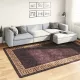 Fekete és arany csúszásmentes mosható szőnyeg 190 x 300 cm
