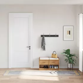 Szürke csúszásmentes mosható szőnyeg 80 x 300 cm