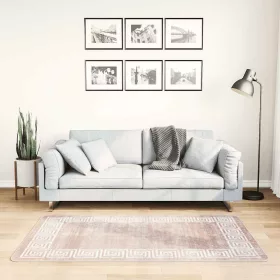 Bézs csúszásmentes mosható szőnyeg 80 x 150 cm