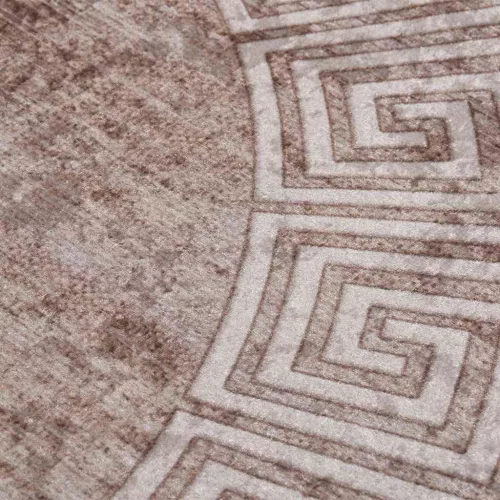 Bézs csúszásmentes mosható szőnyeg 120 cm
