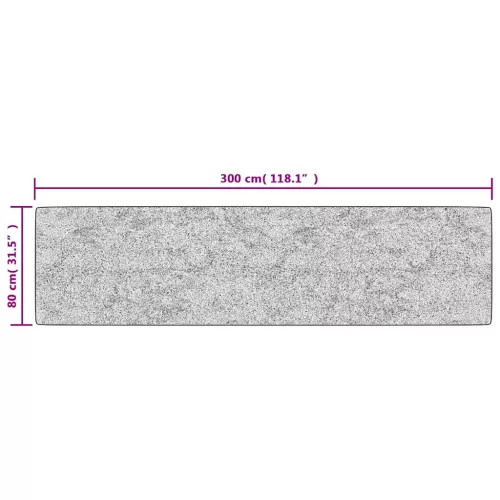 Antracitszürke csúszásmentes mosható szőnyeg 80 x 300 cm