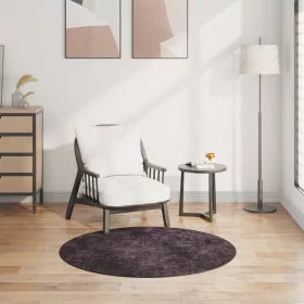 Antracitszürke csúszásmentes mosható szőnyeg φ 120 cm
