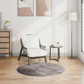Szürke csúszásmentes mosható szőnyeg φ 120 cm
