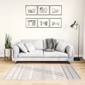   Fekete és fehér csúszásmentes mosható szőnyeg 80 x 150 cm