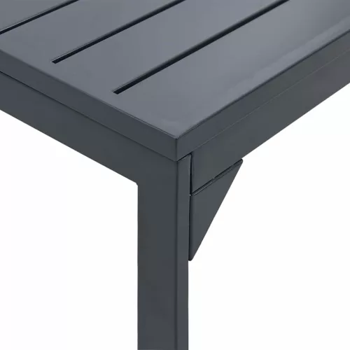 Hosszabbító Asztal 2 pcs Antracit 210 x 90 x 73 cm Acél